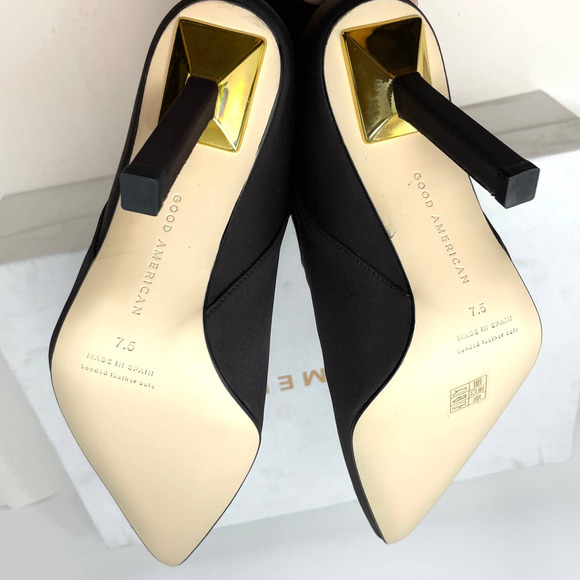 Good American Neoprene Pointed Toe Ankle Booties In Brown Size 7.5 New - Picture 8 of 11